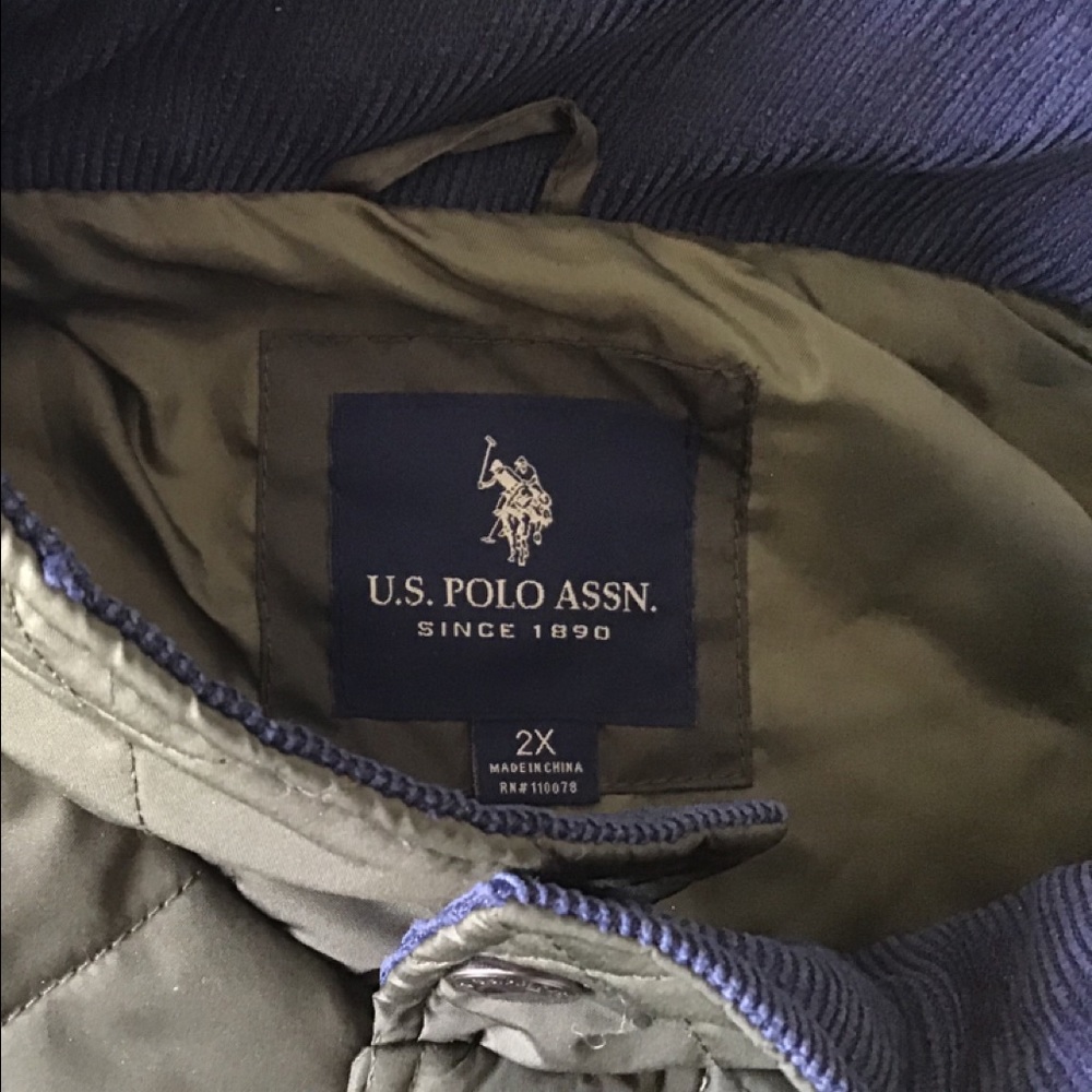 U.S. POLO ASSN. green vest 2xl polyester